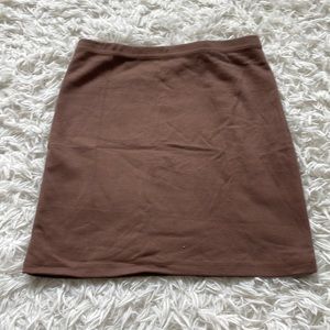 Brown bodycon mini skirt